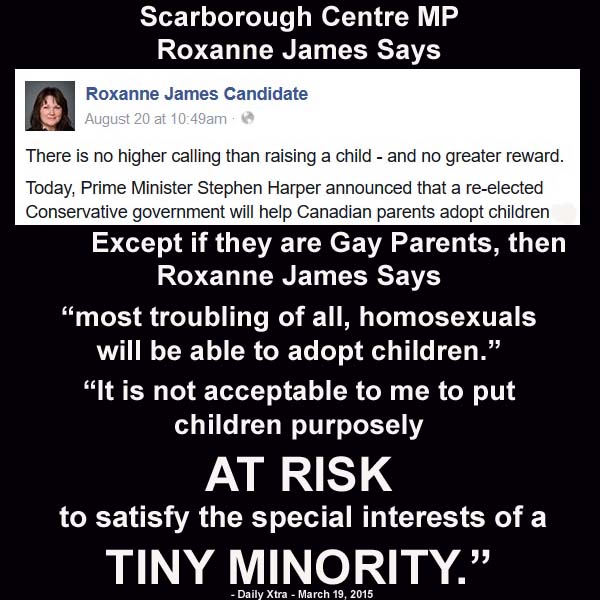 Roxanne James Says Gays Put Children At Risk